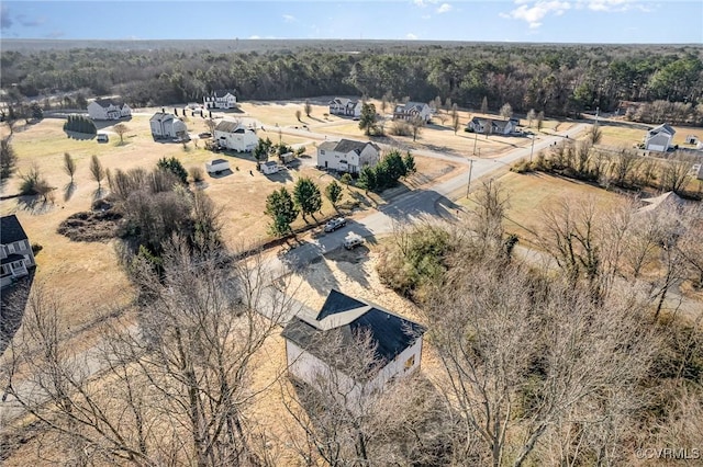 aerial view with a forest view