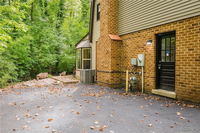 view of patio with central AC