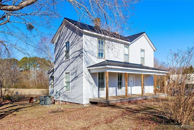 view of front of home with covered porch