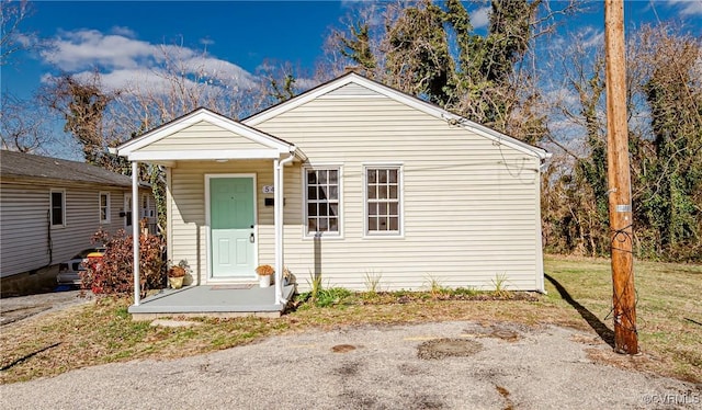 view of bungalow-style home