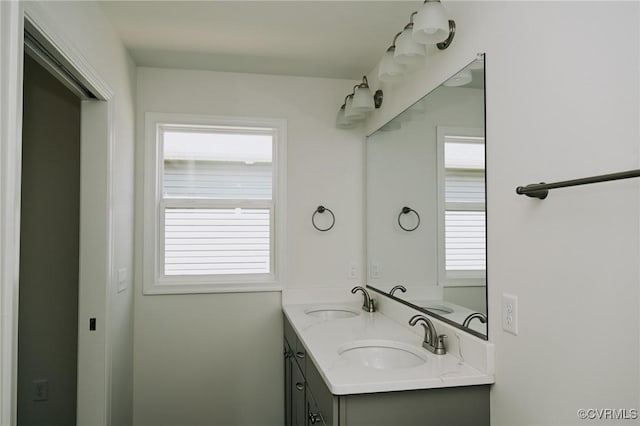 bathroom with vanity