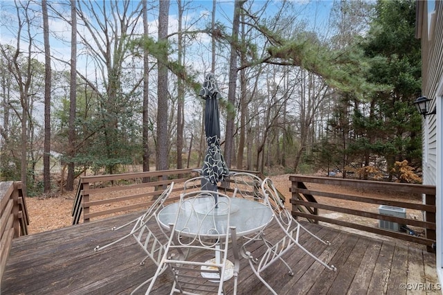 view of wooden terrace