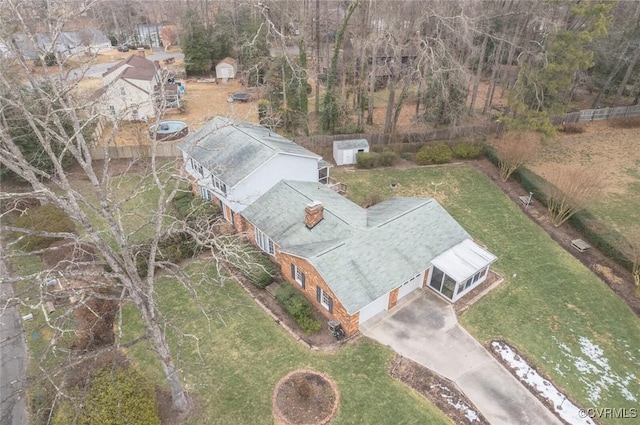 birds eye view of property