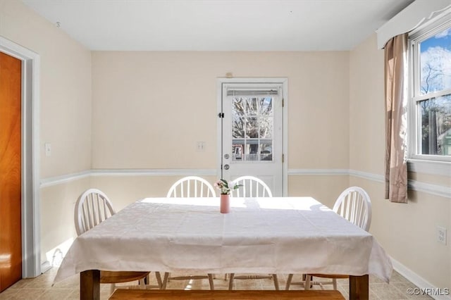 view of dining space