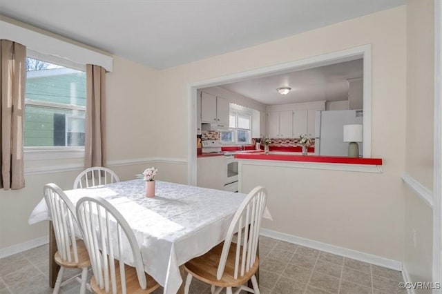 view of dining room