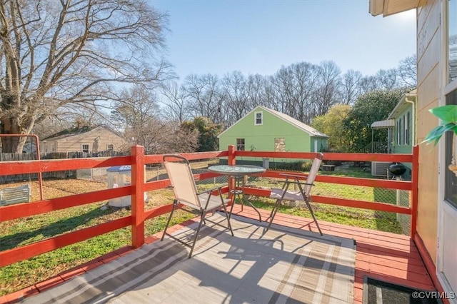 view of wooden terrace