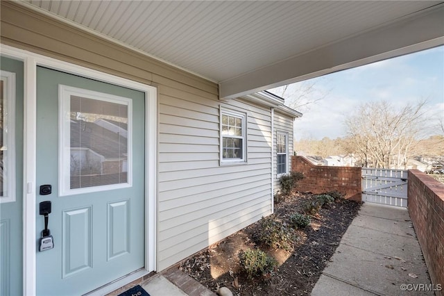 view of doorway to property