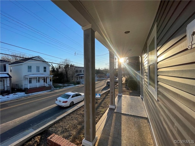 balcony with covered porch