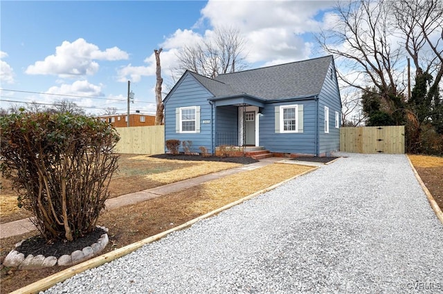 view of bungalow-style house