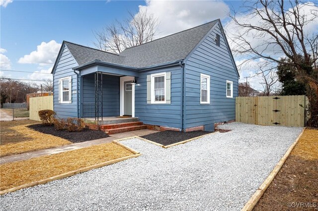 view of bungalow-style home