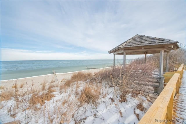 water view with a beach view