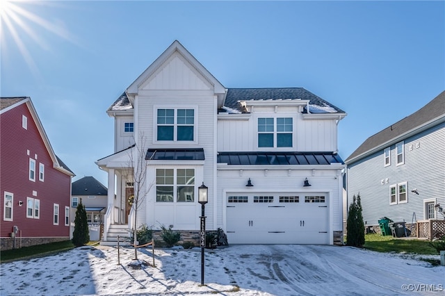 view of front of house featuring a garage