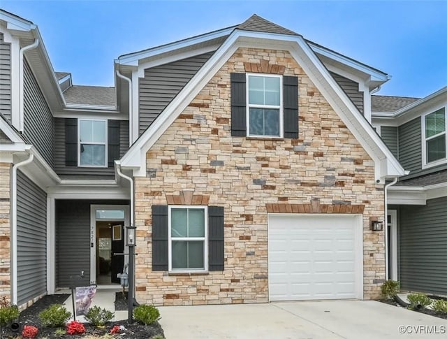 view of front of home featuring a garage