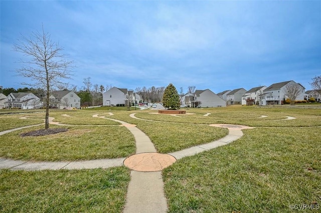 view of community with a lawn