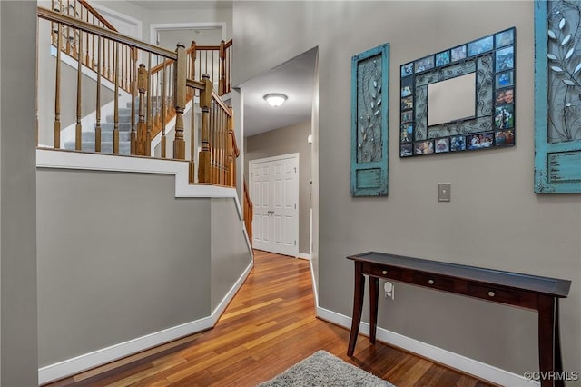 hallway featuring hardwood / wood-style flooring