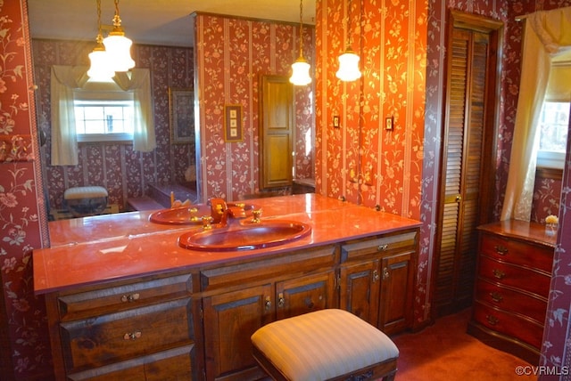 bathroom with vanity