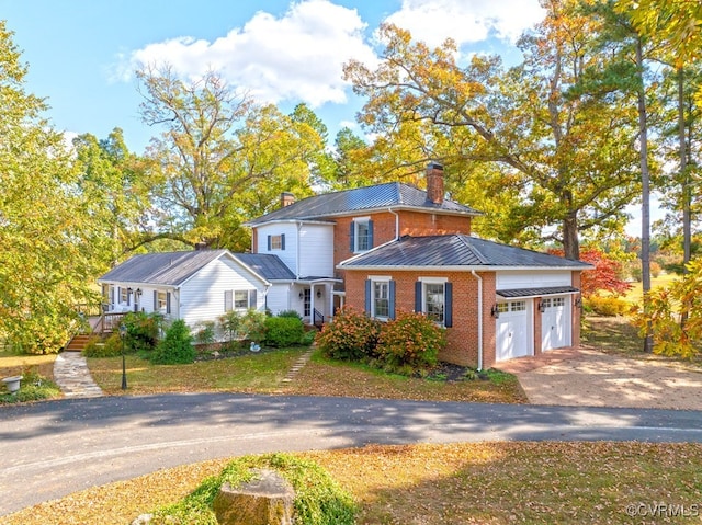 view of front of house featuring a garage