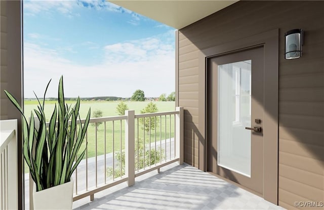 balcony with a rural view