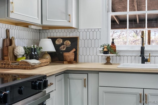 interior space featuring sink