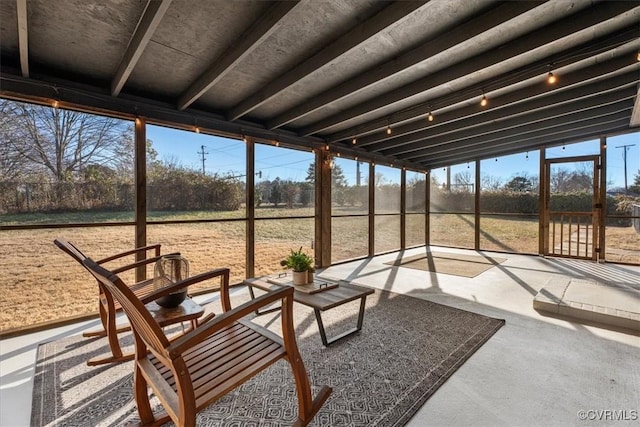 view of sunroom