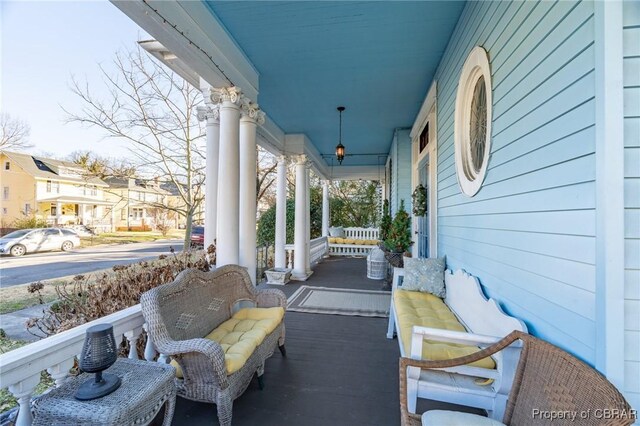 view of patio / terrace with a porch