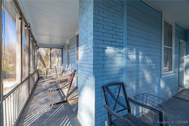 view of sunroom