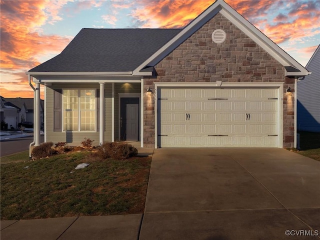 view of front of home featuring a garage