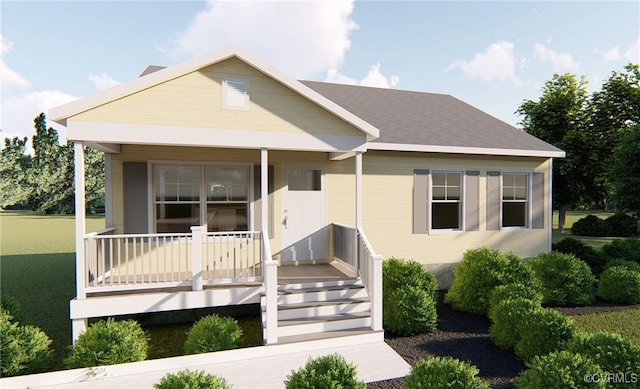 view of front of property with covered porch