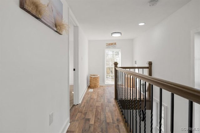 corridor featuring hardwood / wood-style flooring