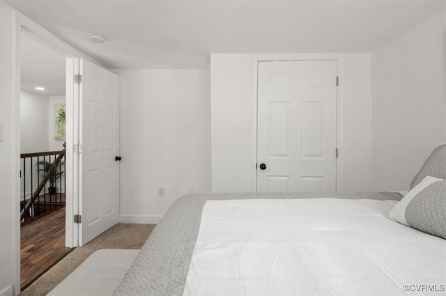 view of carpeted bedroom