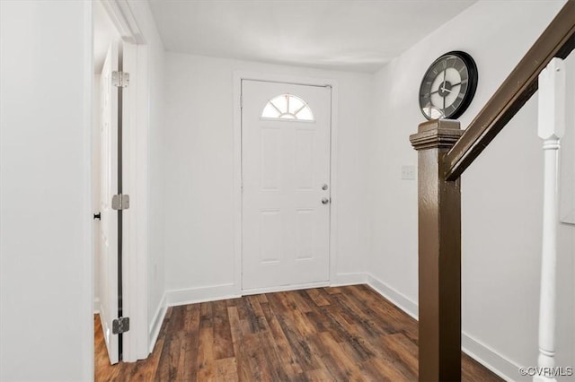 foyer featuring dark hardwood / wood-style flooring