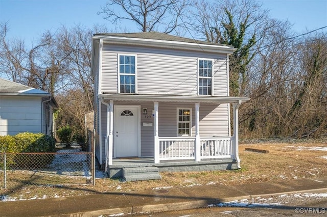 front facade with covered porch