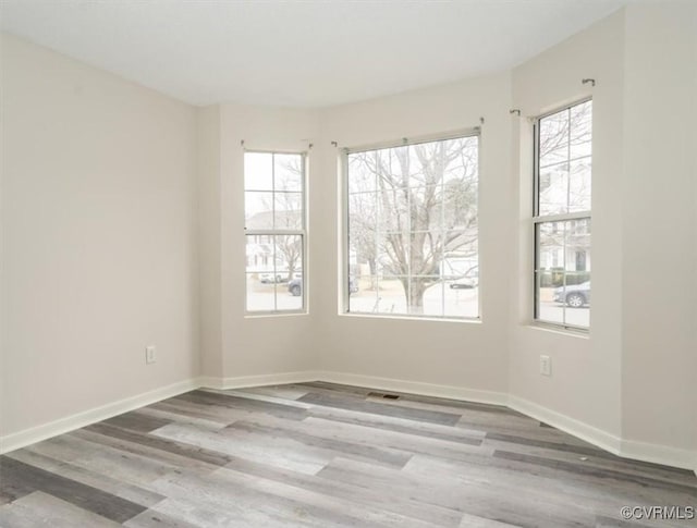 empty room featuring wood-type flooring