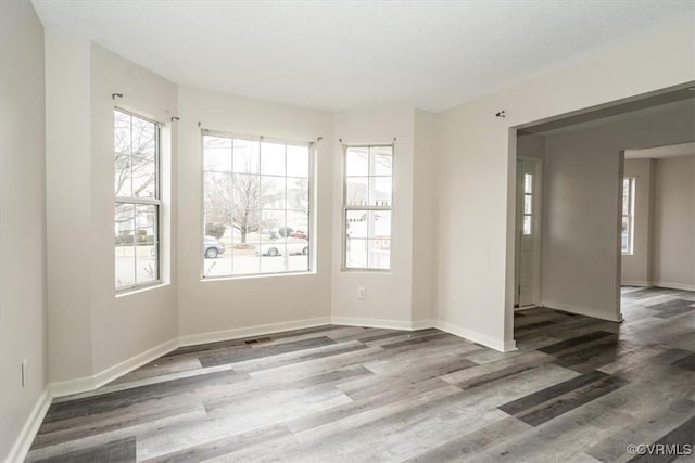 empty room with wood-type flooring