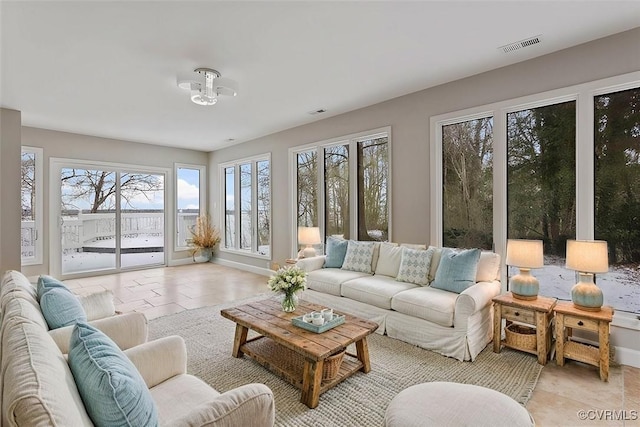 view of sunroom / solarium