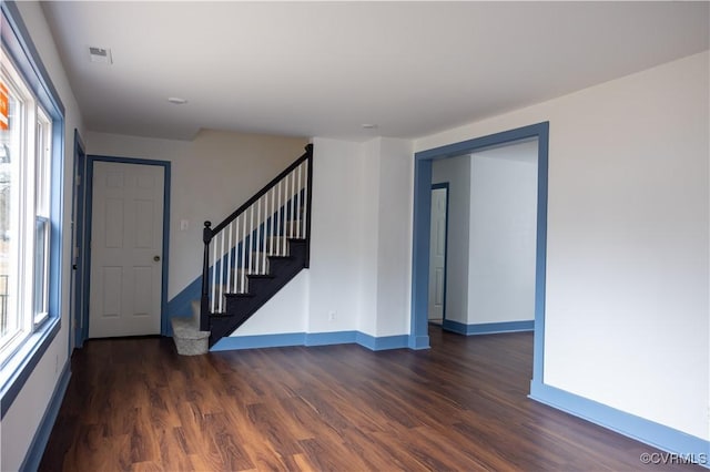 entryway featuring dark hardwood / wood-style flooring