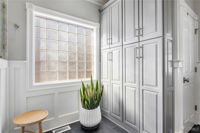 interior space with tile patterned flooring