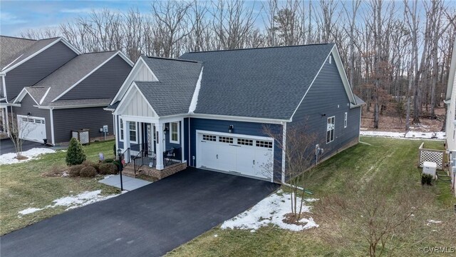 view of front of home with a front yard