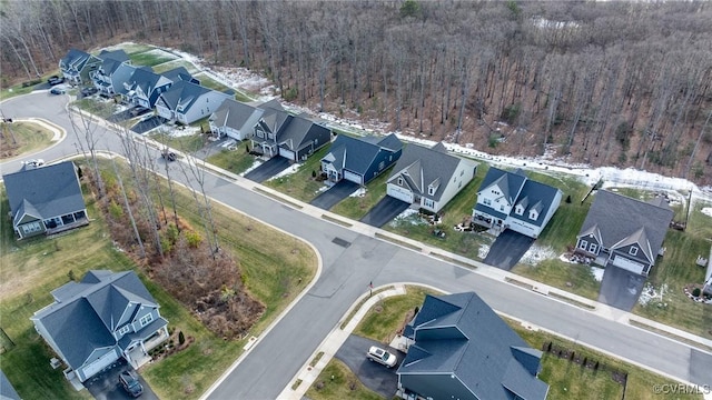 aerial view featuring a residential view