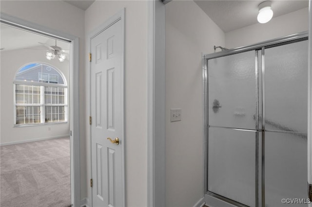 bathroom with walk in shower