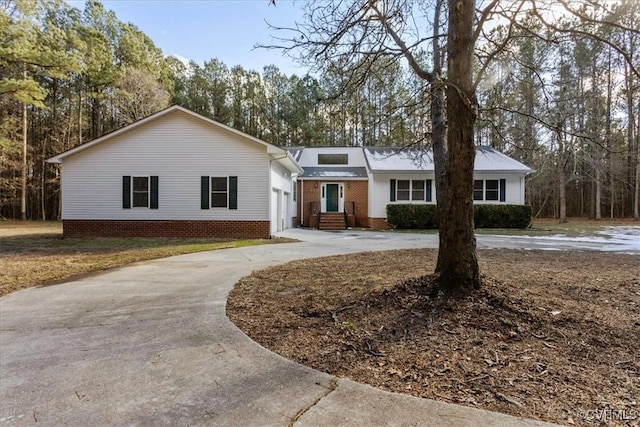 view of ranch-style home