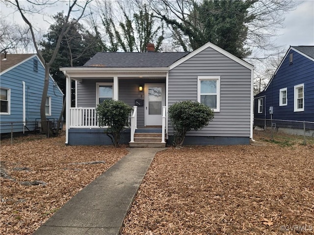 bungalow-style home featuring covered porch