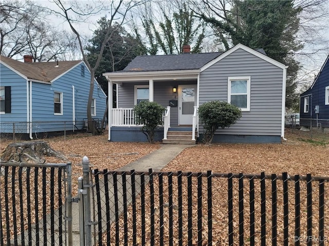 bungalow-style house featuring a porch