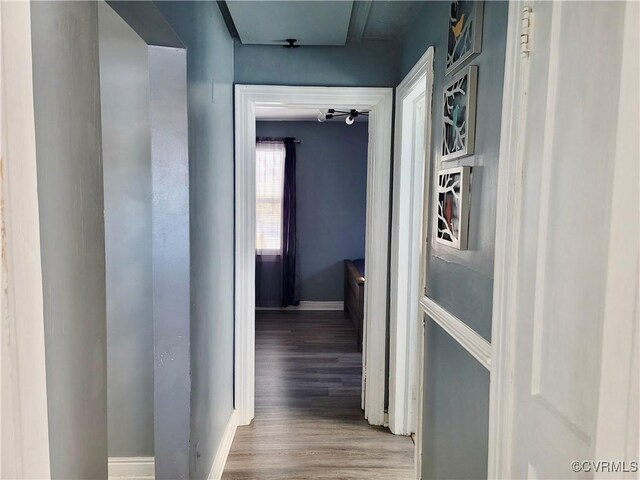 hall featuring hardwood / wood-style floors