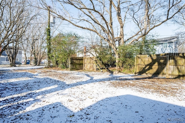 view of snowy yard