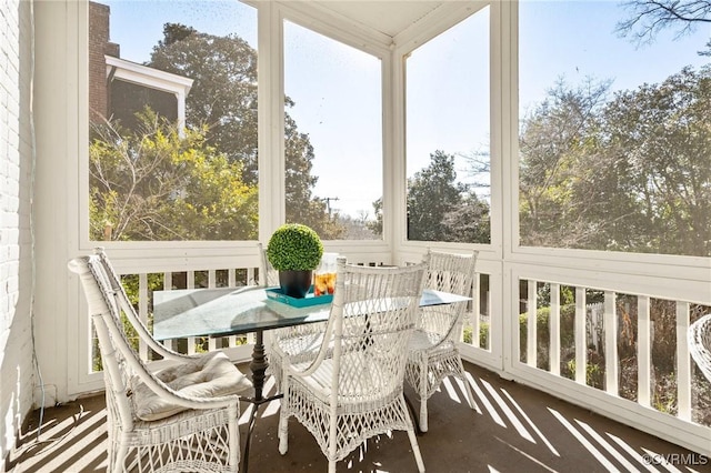 sunroom featuring a wealth of natural light