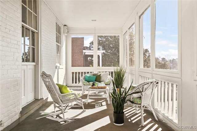 view of sunroom