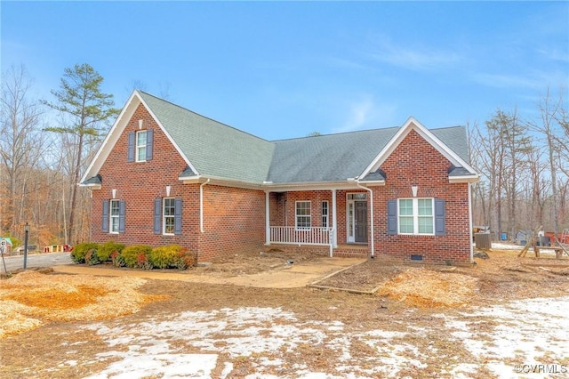 front facade with covered porch