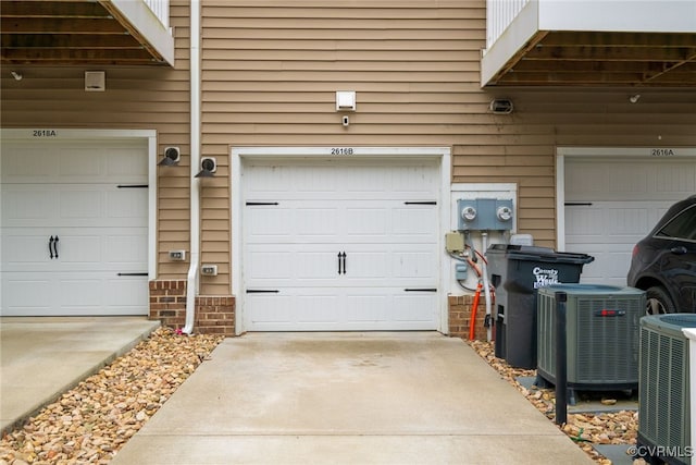 garage featuring cooling unit