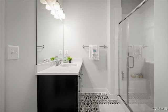 2616 Lassen Walk Unit B, Henrico, VA 23294 - full bath with a shower stall, baseboards, tile patterned floors, and vanity